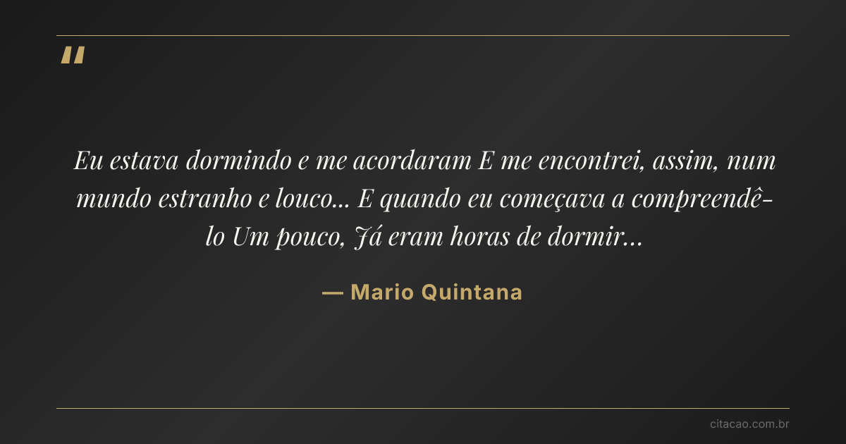 Citação de Mario Quintana