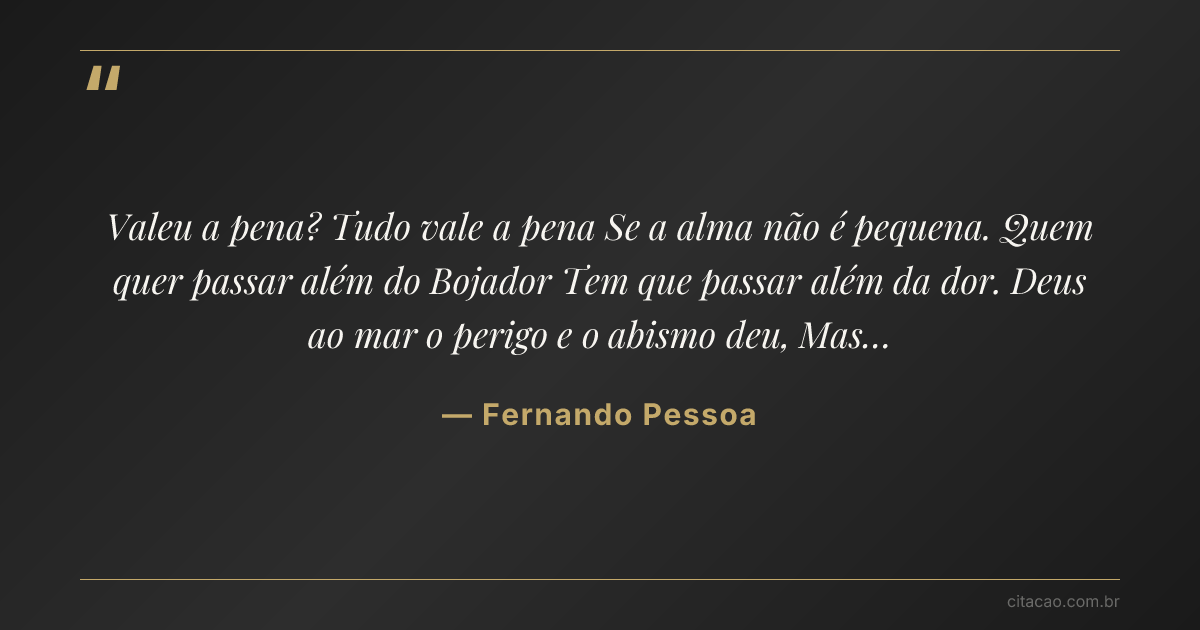 Citação de Fernando Pessoa