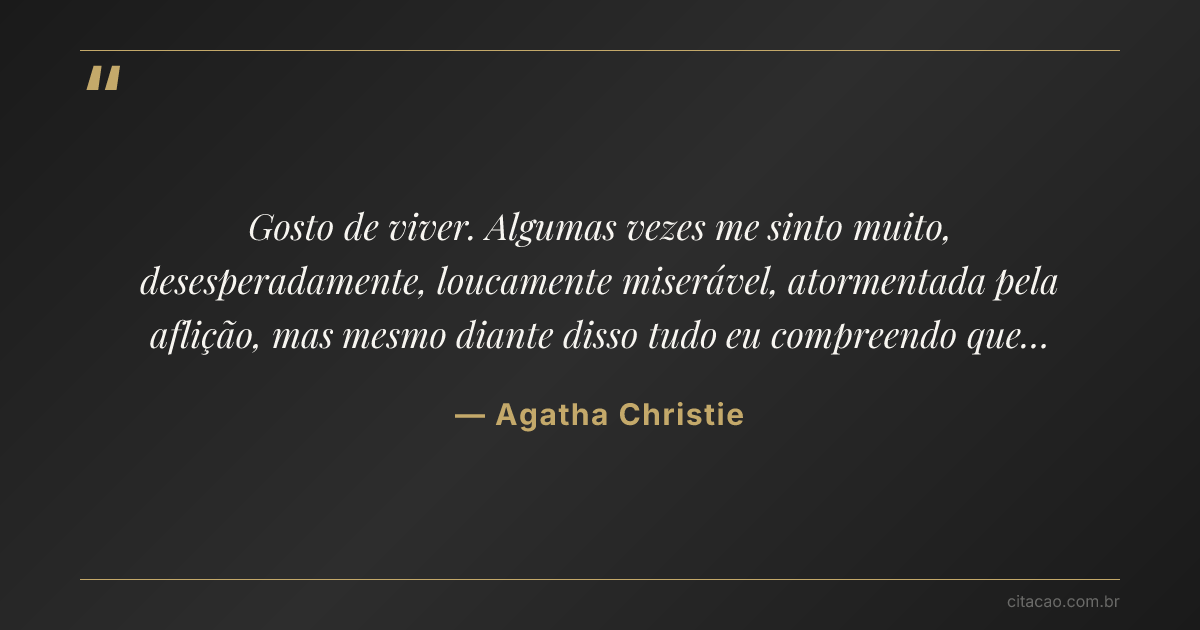 Citação de Agatha Christie