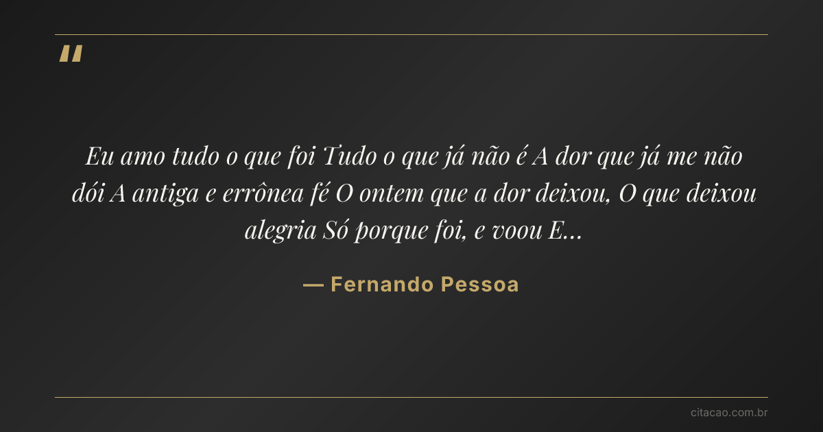 Citação de Fernando Pessoa