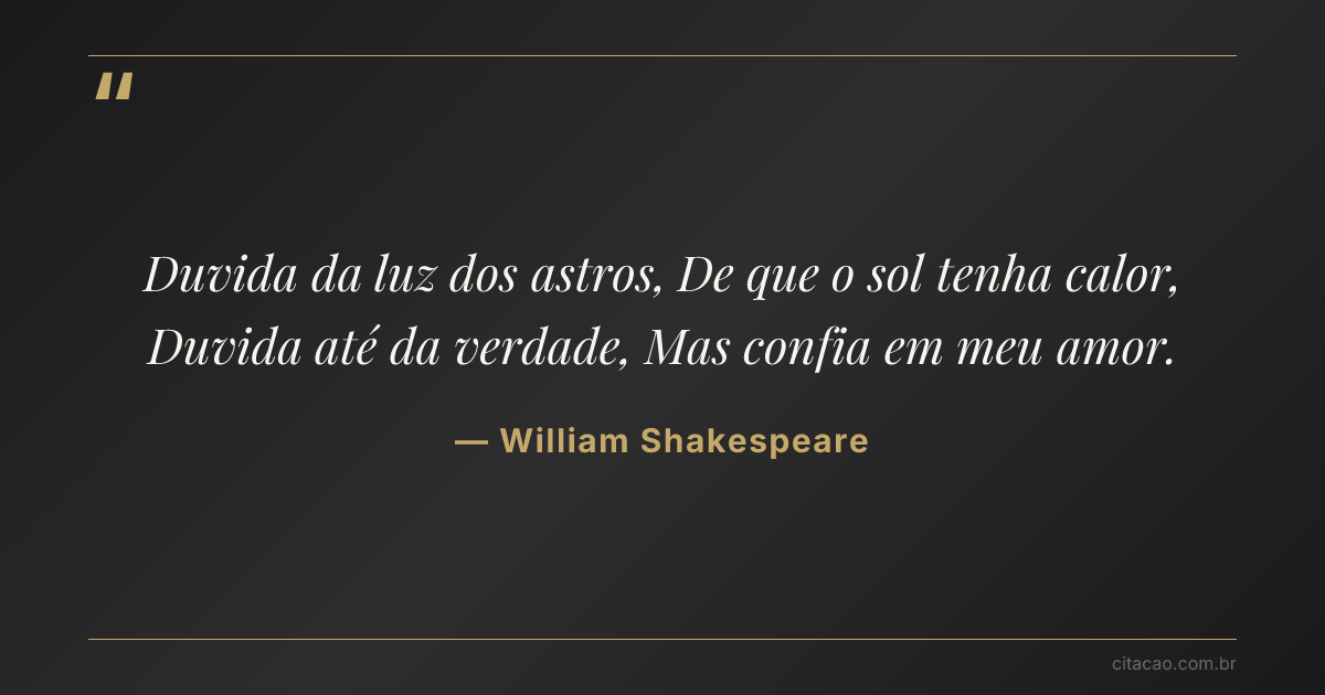 Citação de William Shakespeare
