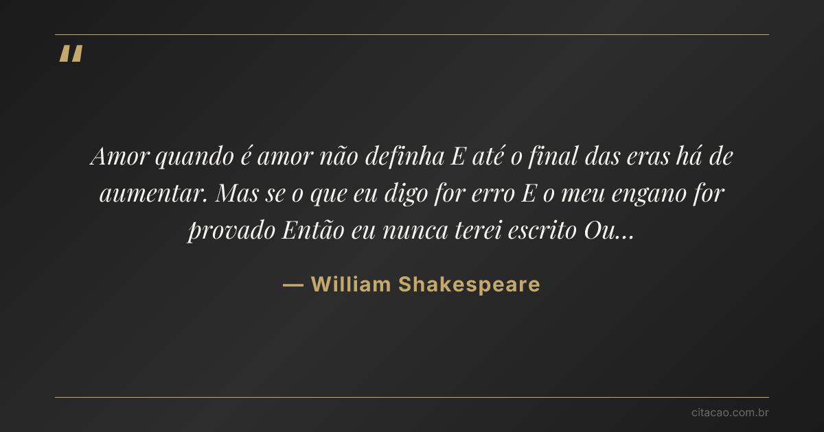Citação de William Shakespeare