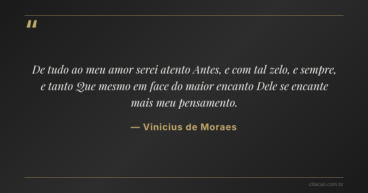 Citação de Vinicius de Moraes
