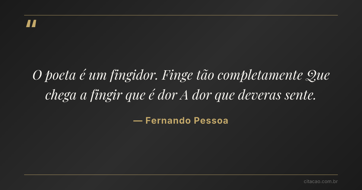Citação de Fernando Pessoa