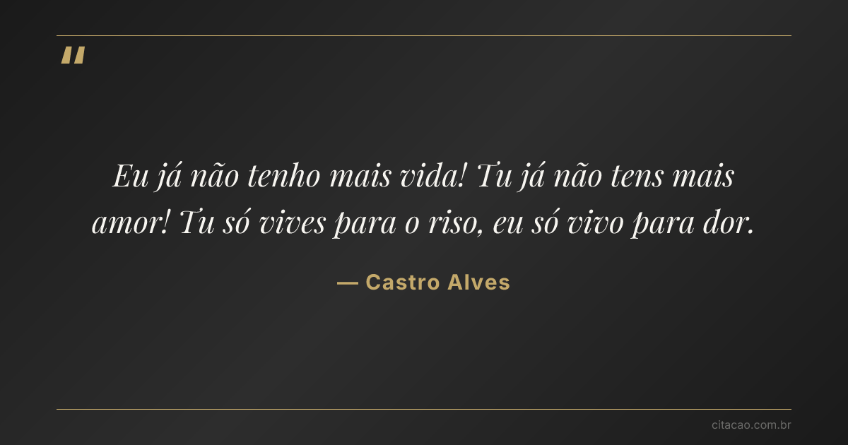 Citação de Castro Alves