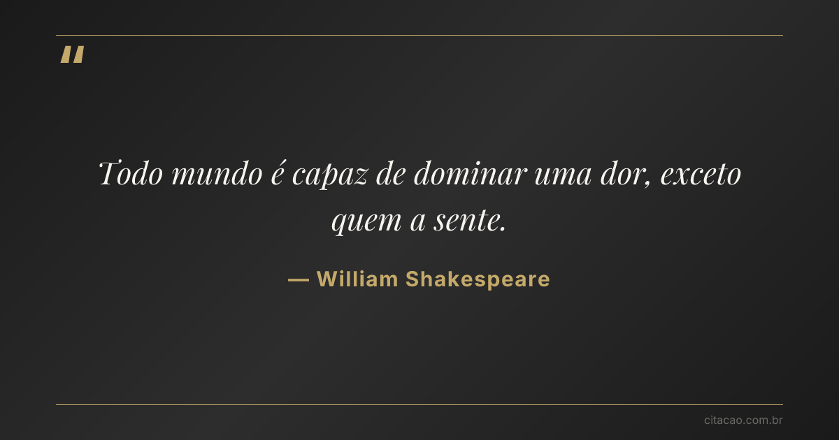 Citação de William Shakespeare
