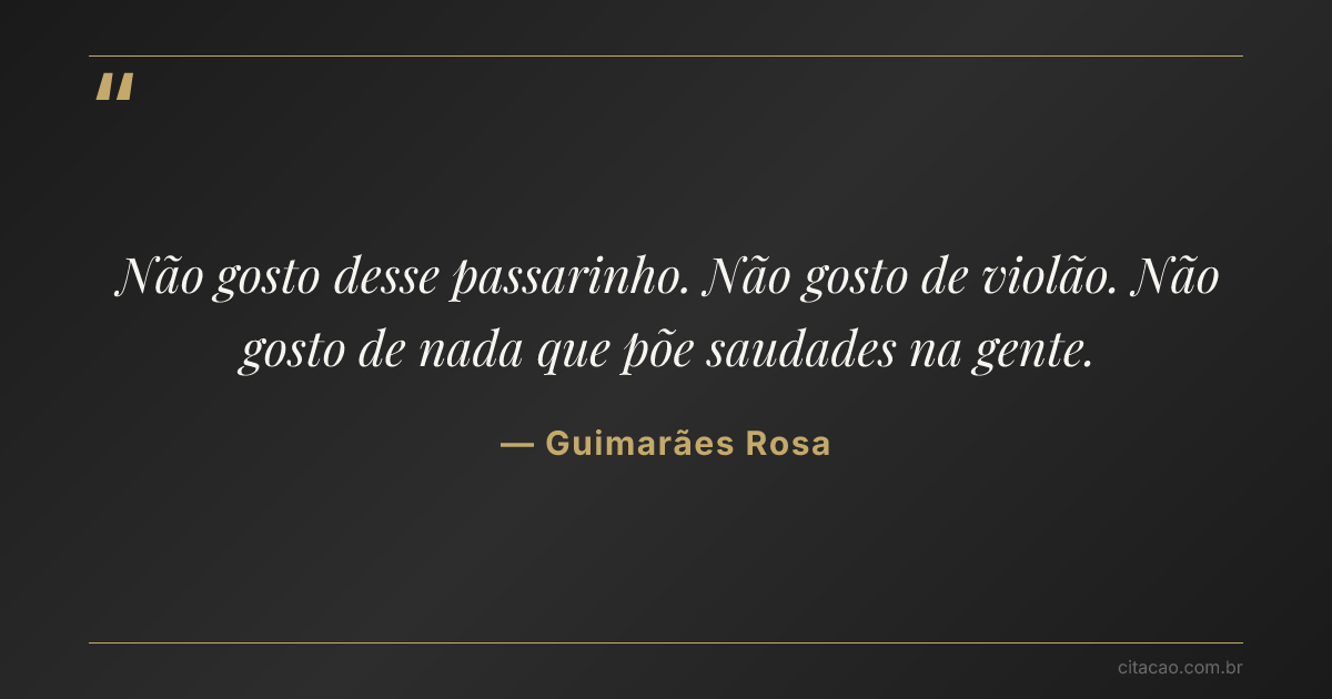 Citação de Guimarães Rosa