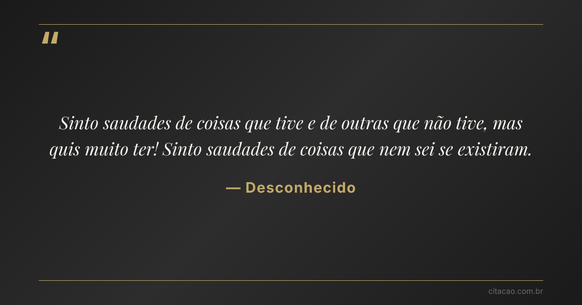 Citação de Desconhecido