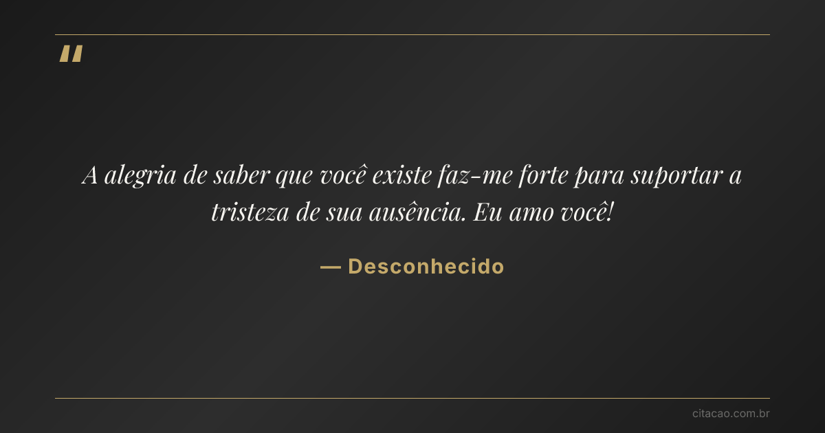 Citação de Desconhecido
