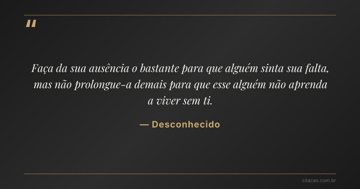 Citação de Desconhecido