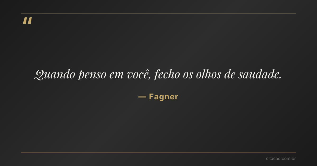Citação de Fagner