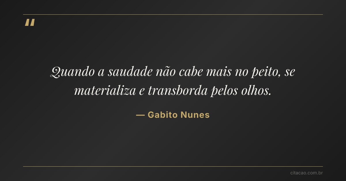 Citação de Gabito Nunes