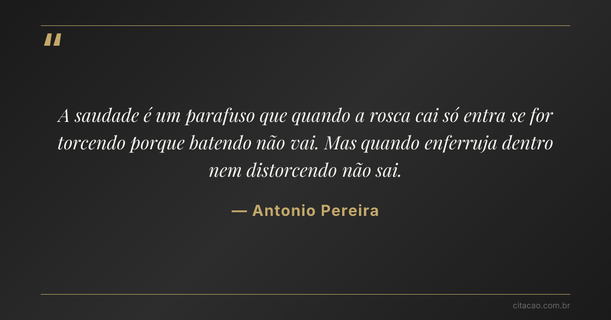 Citação de Antonio Pereira