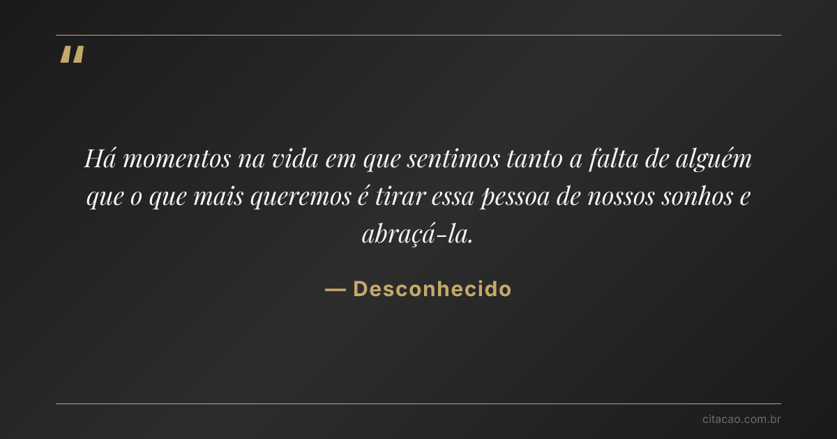 Citação de Desconhecido