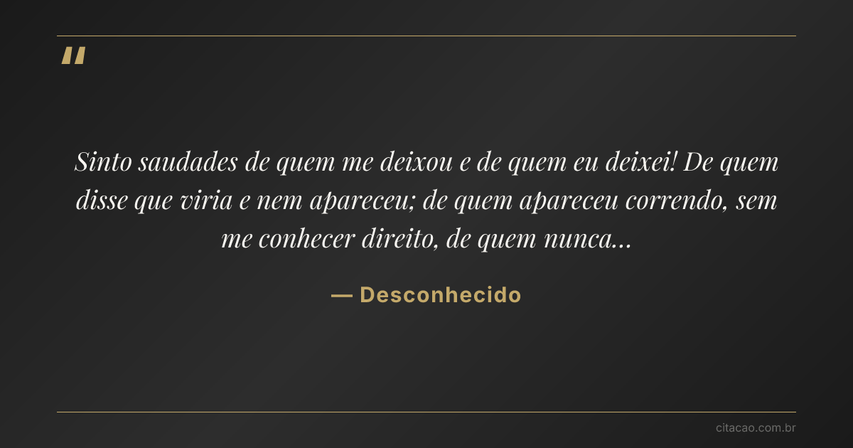 Citação de Desconhecido