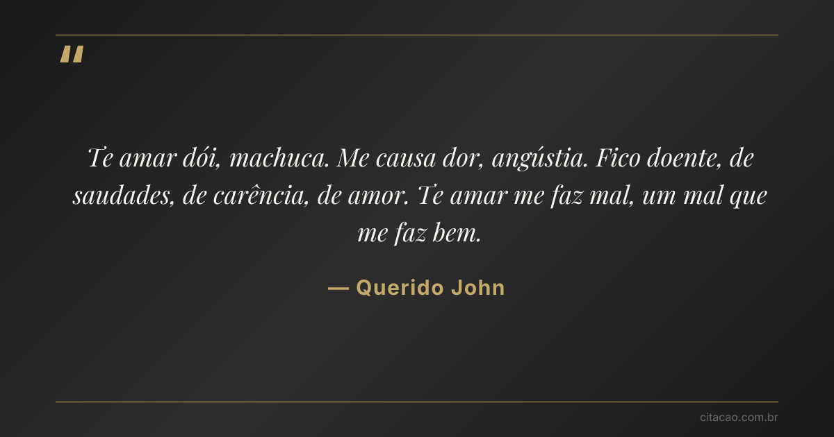 Citação de Querido John