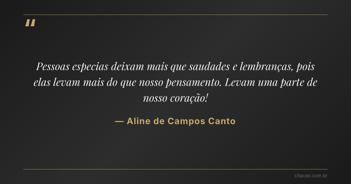 Citação de Aline de Campos Canto