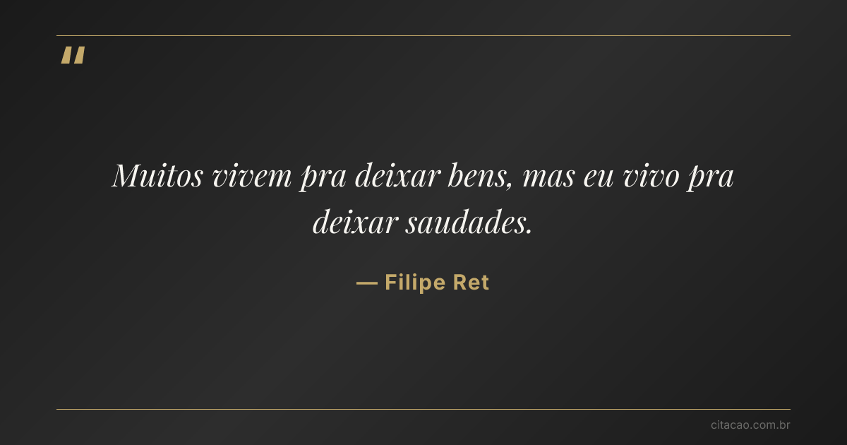 Citação de Filipe Ret