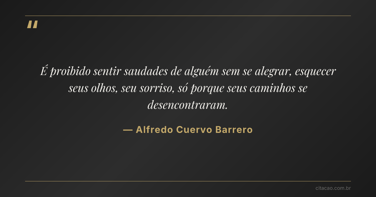Citação de Alfredo Cuervo Barrero
