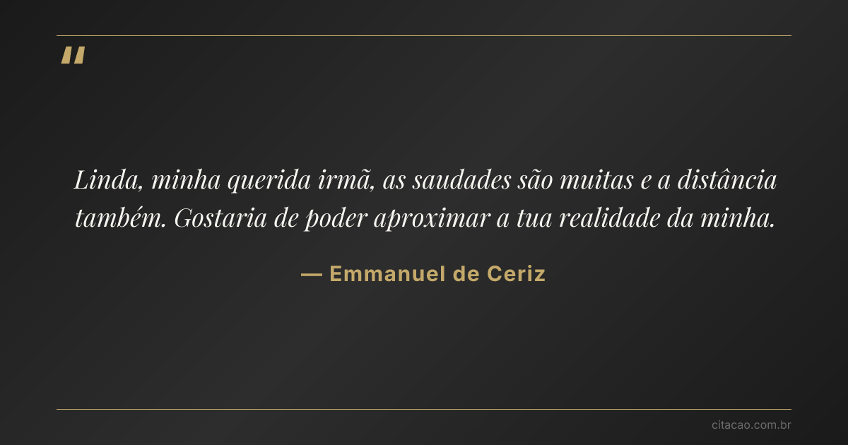 Citação de Emmanuel de Ceriz