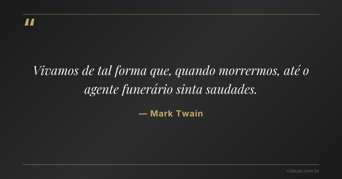 Citação de Mark Twain