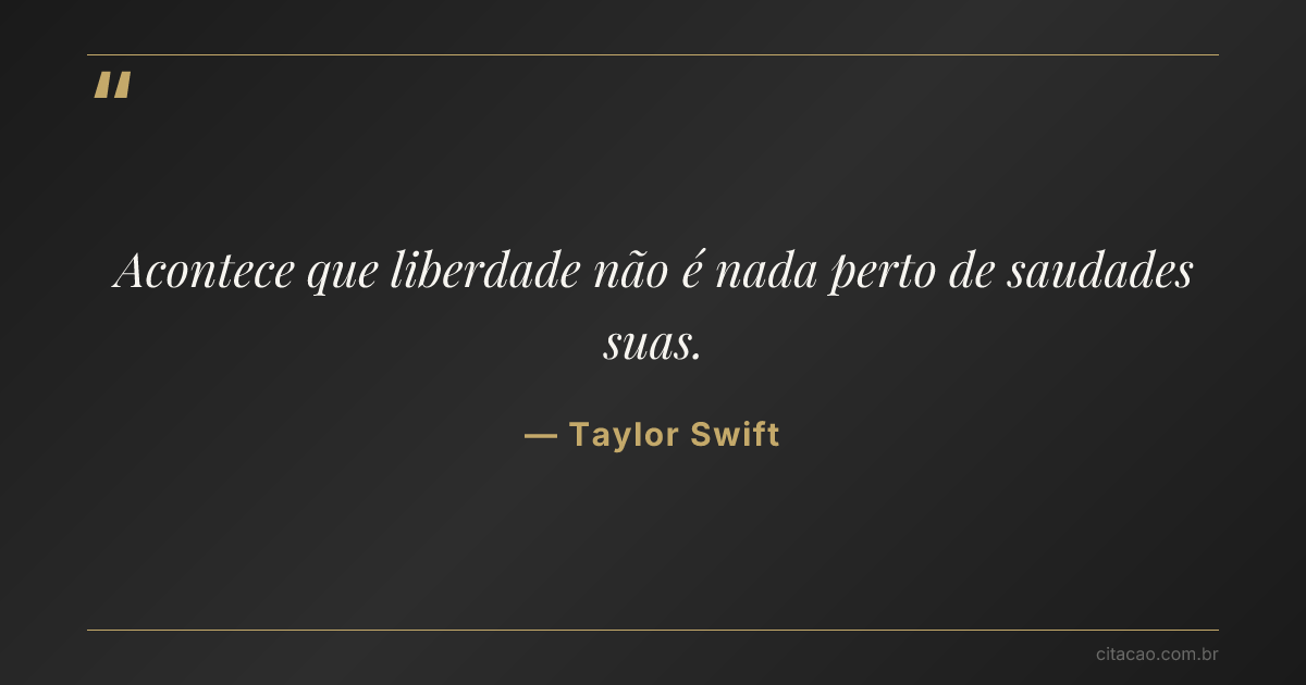 Citação de Taylor Swift