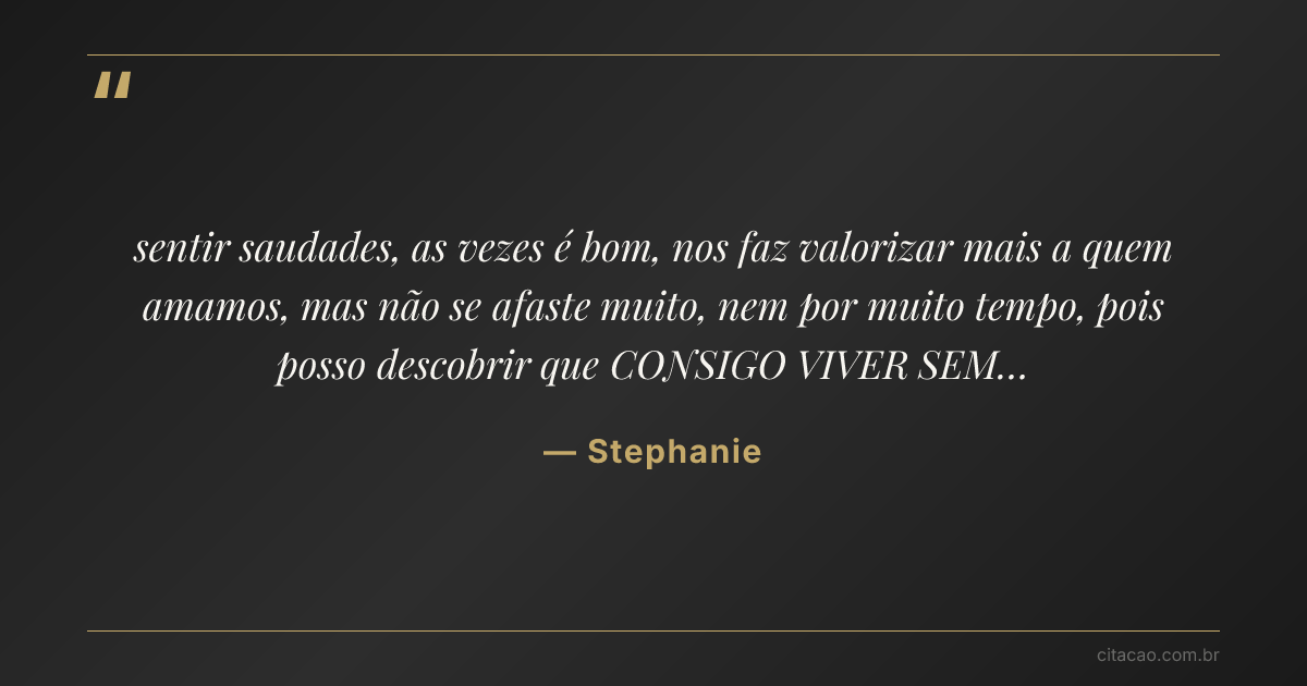 Citação de Stephanie