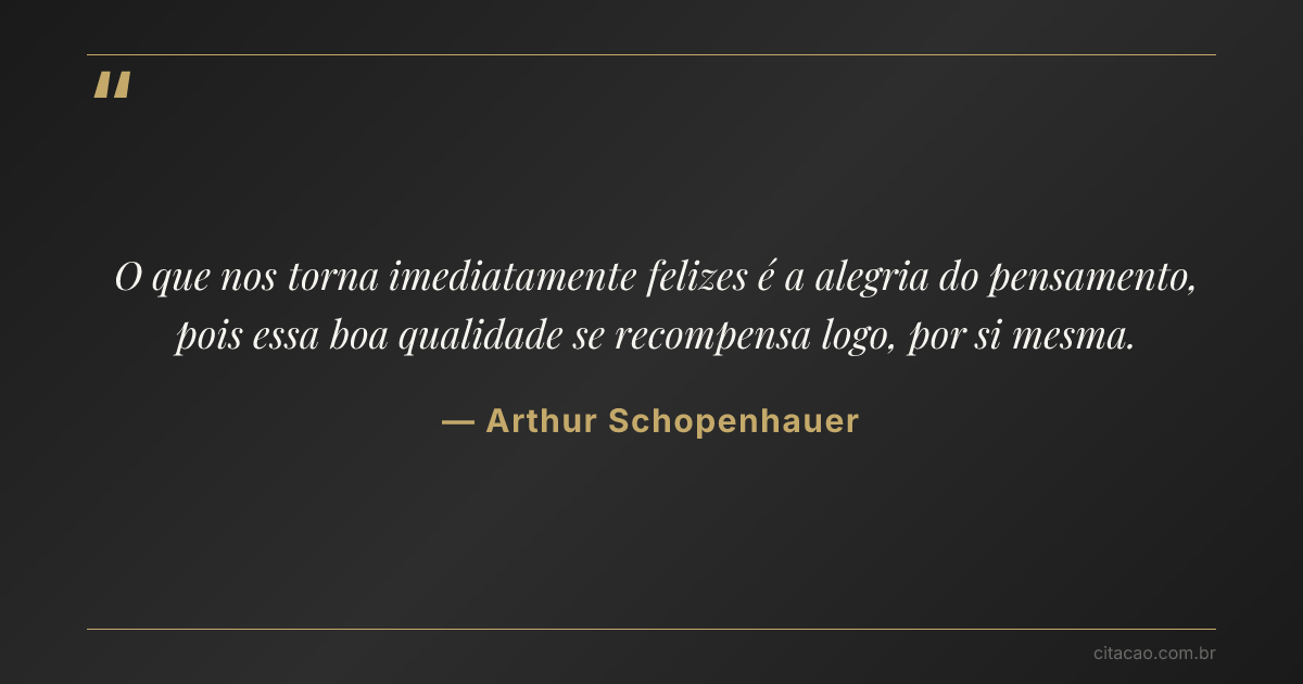 Citação de Arthur Schopenhauer