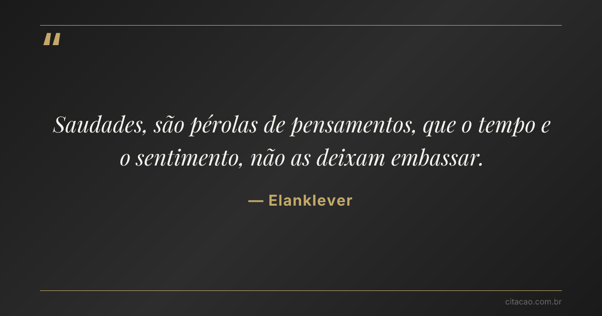 Citação de Elanklever