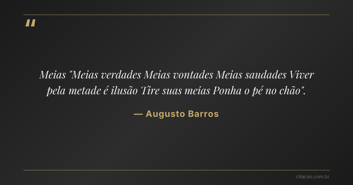 Citação de Augusto Barros
