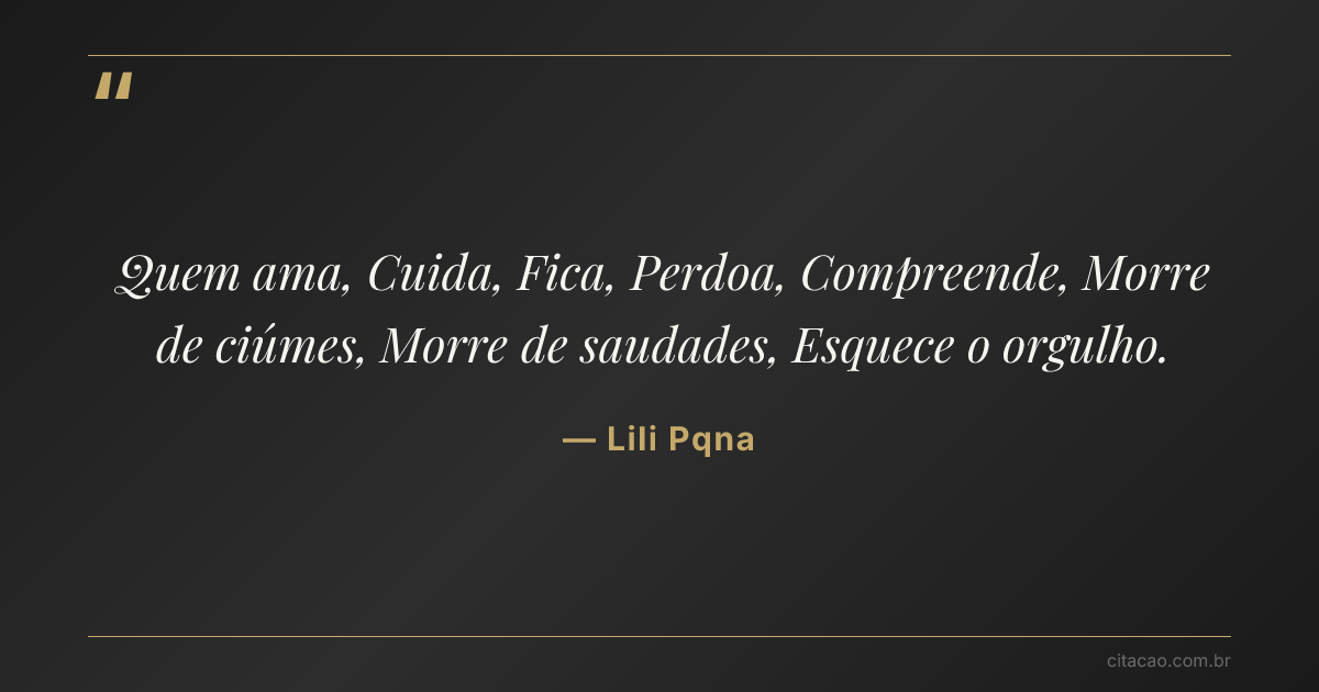 Citação de Lili Pqna