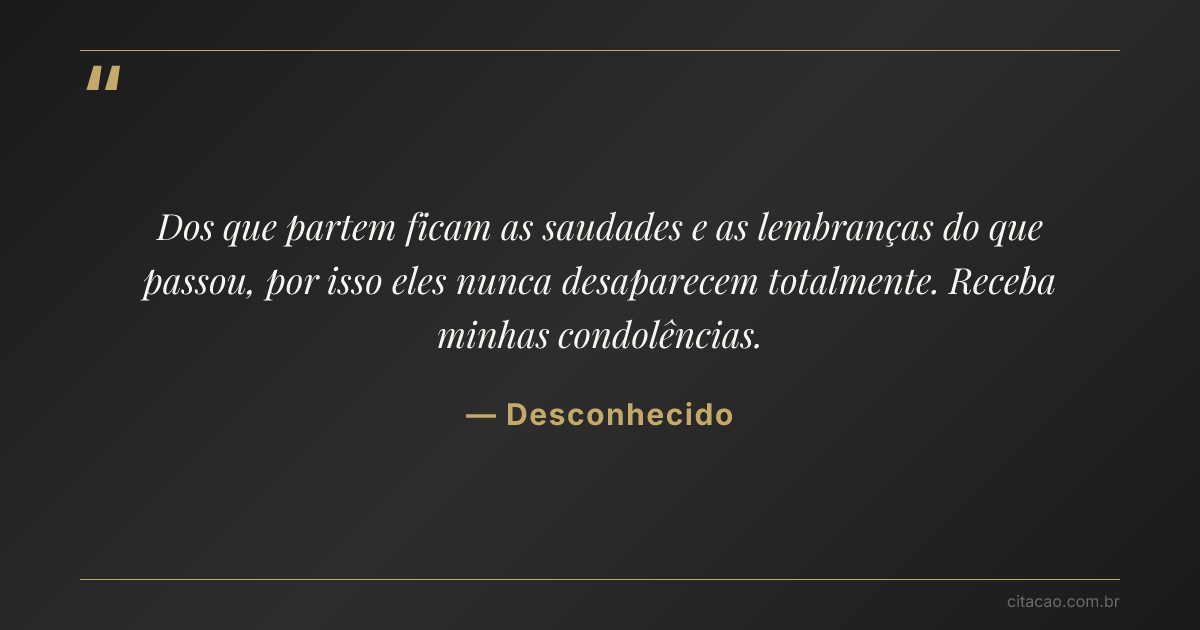 Citação de Desconhecido