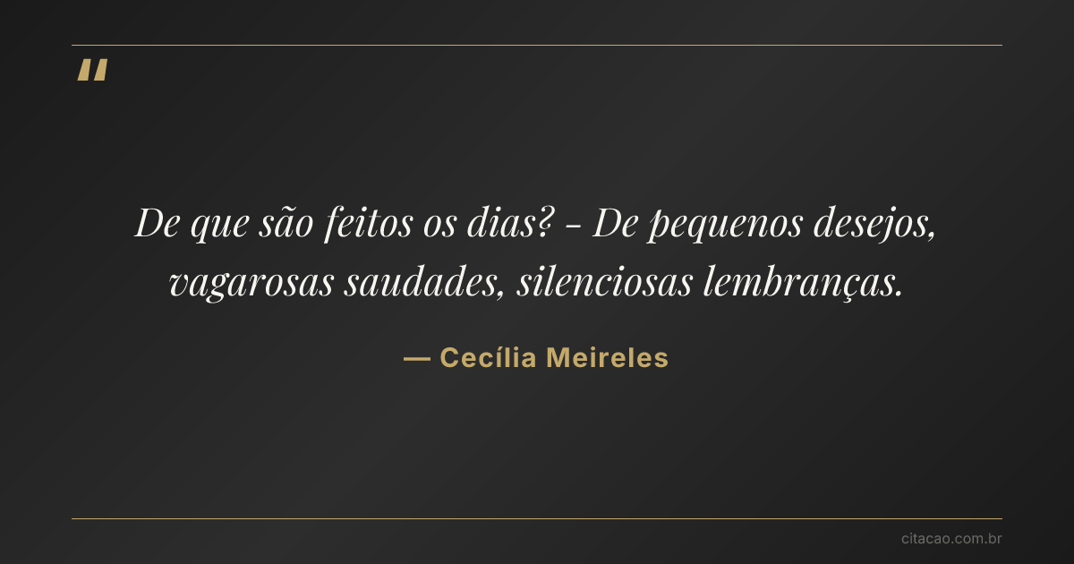 Citação de Cecília Meireles