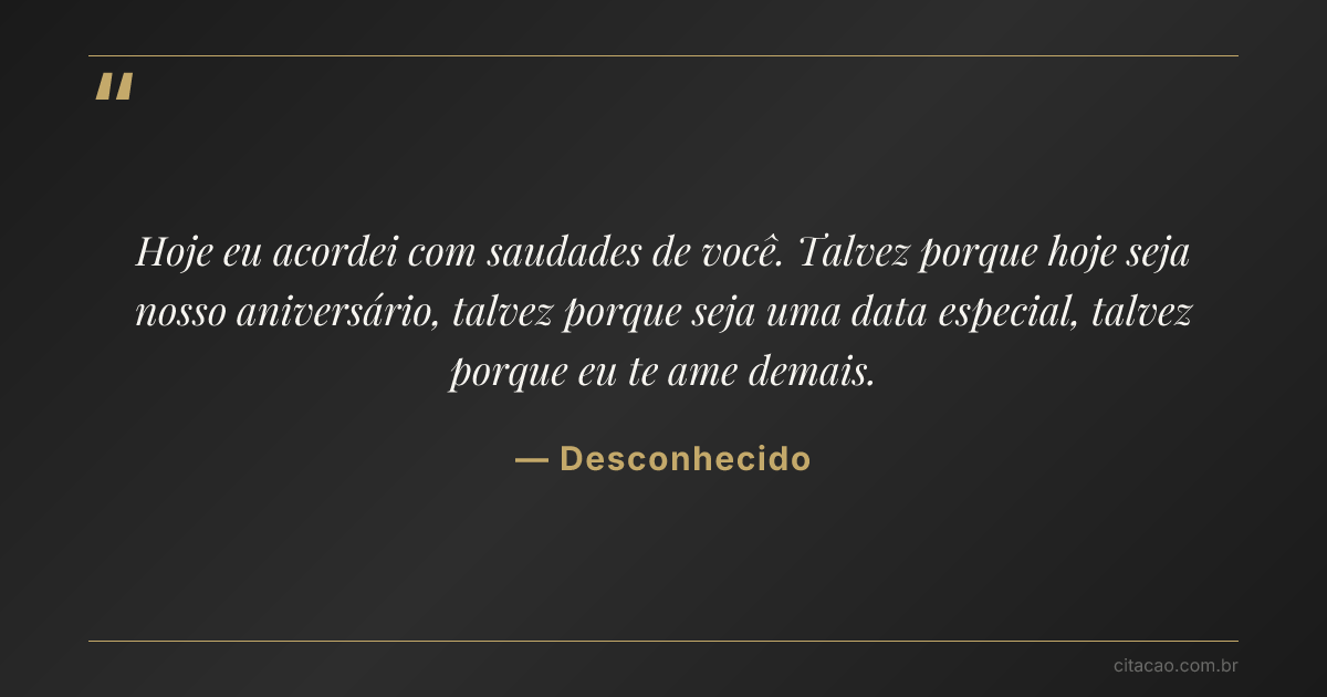 Citação de Desconhecido