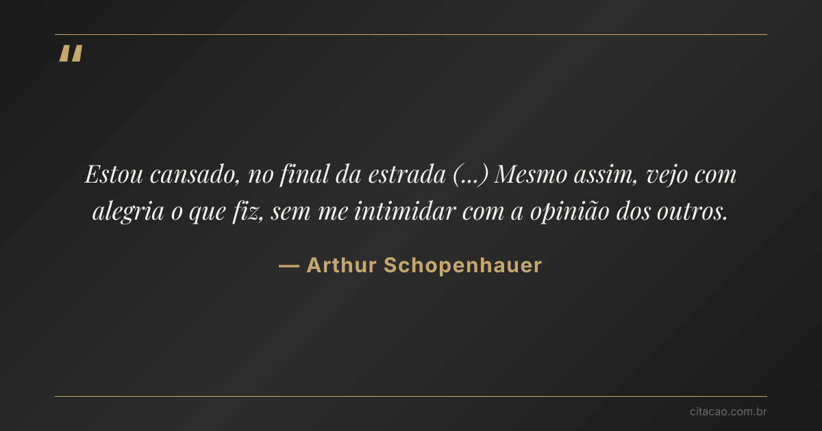 Citação de Arthur Schopenhauer