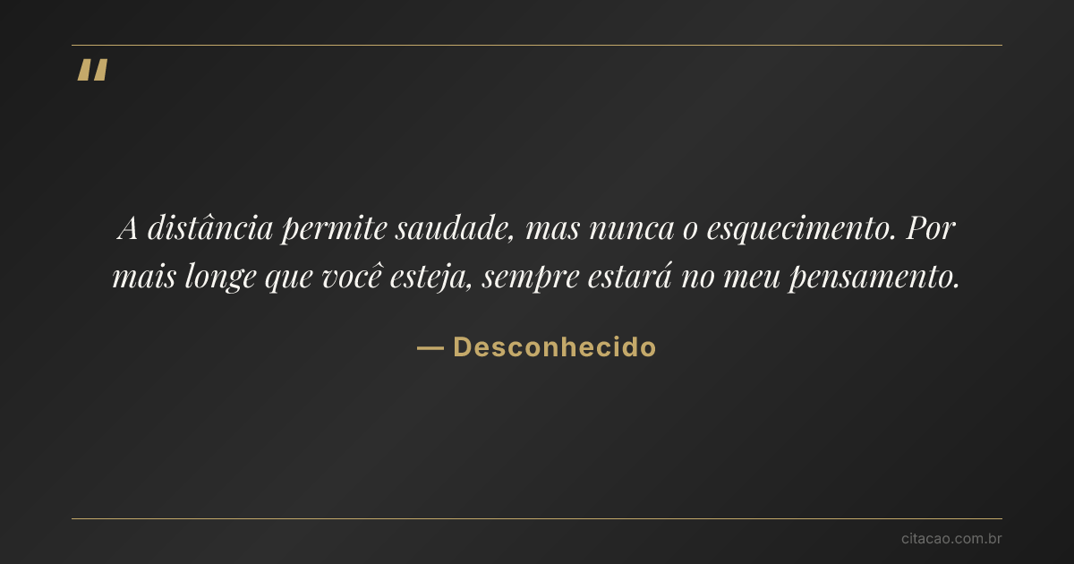 Citação de Desconhecido