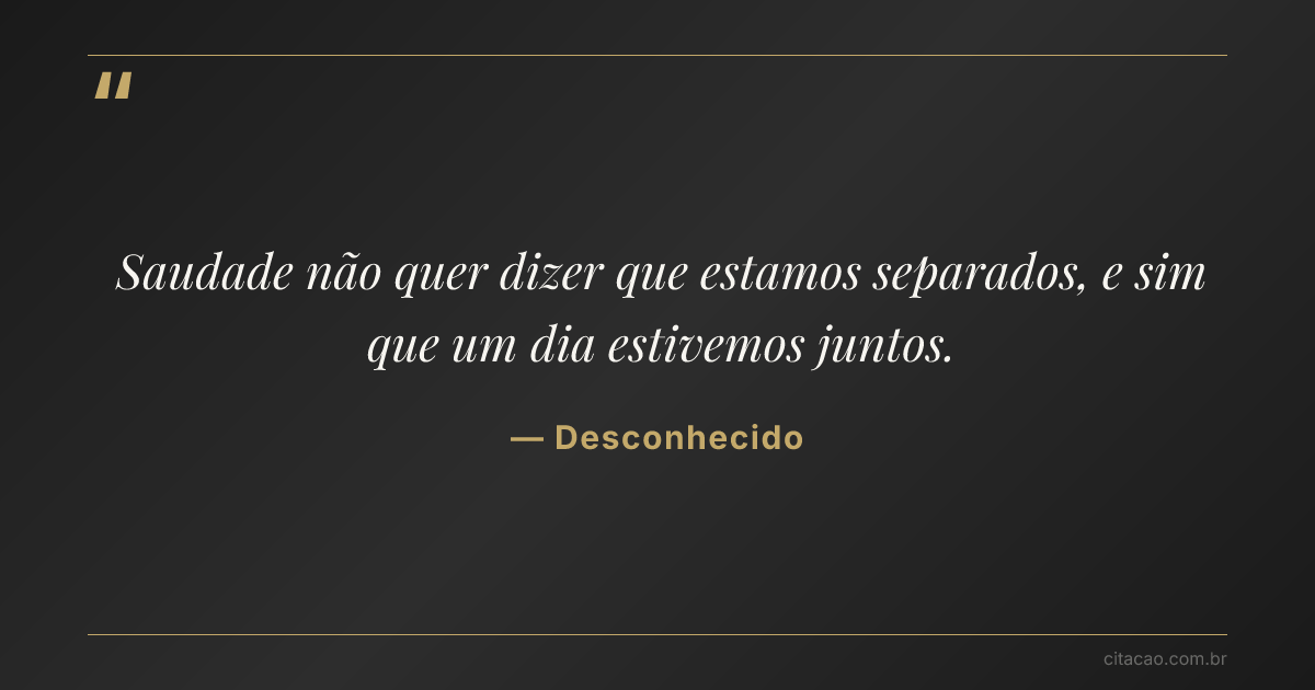 Citação de Desconhecido