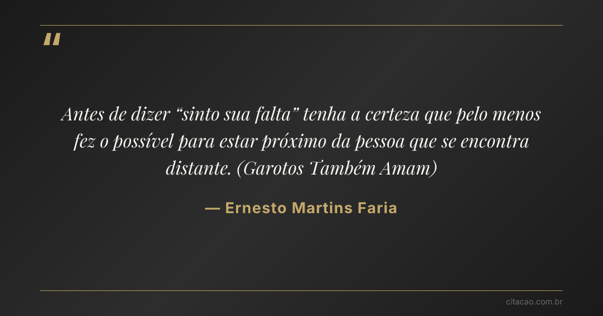 Citação de Ernesto Martins Faria