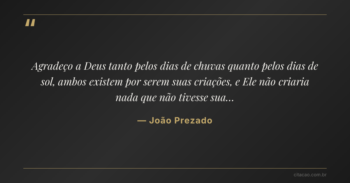 Citação de João Prezado