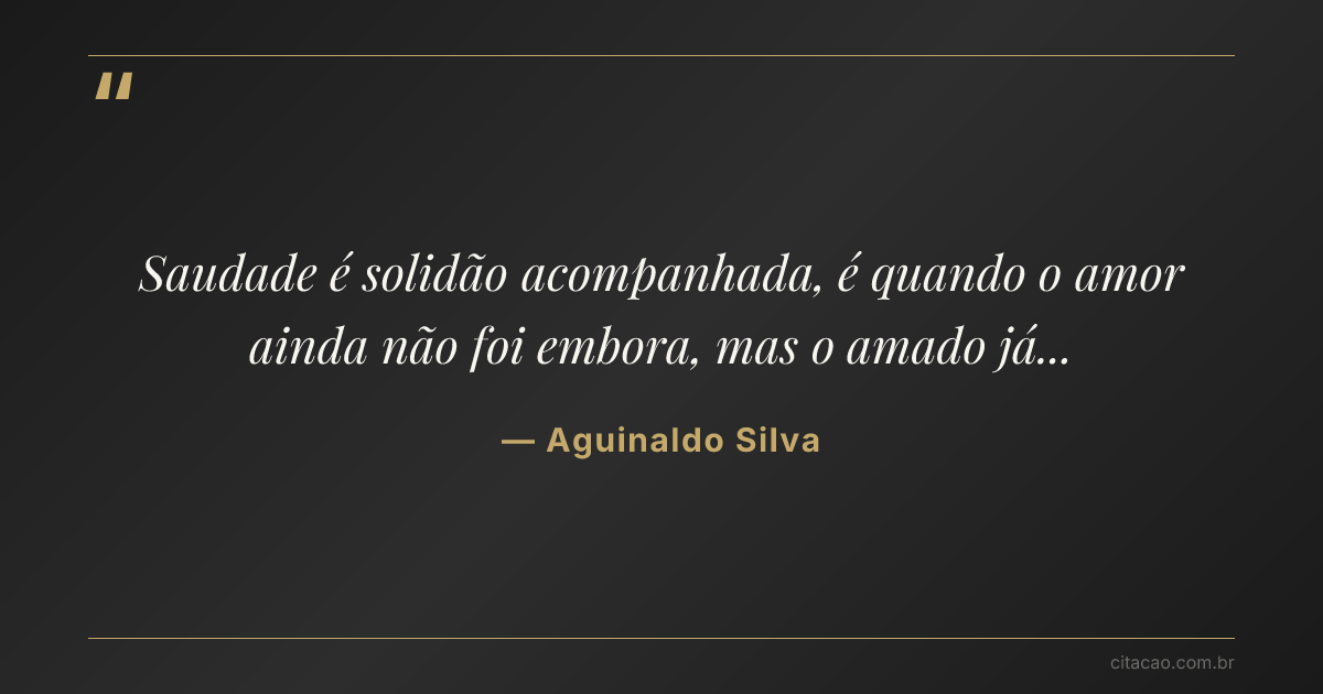 Citação de Aguinaldo Silva