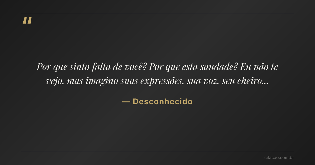 Citação de Desconhecido