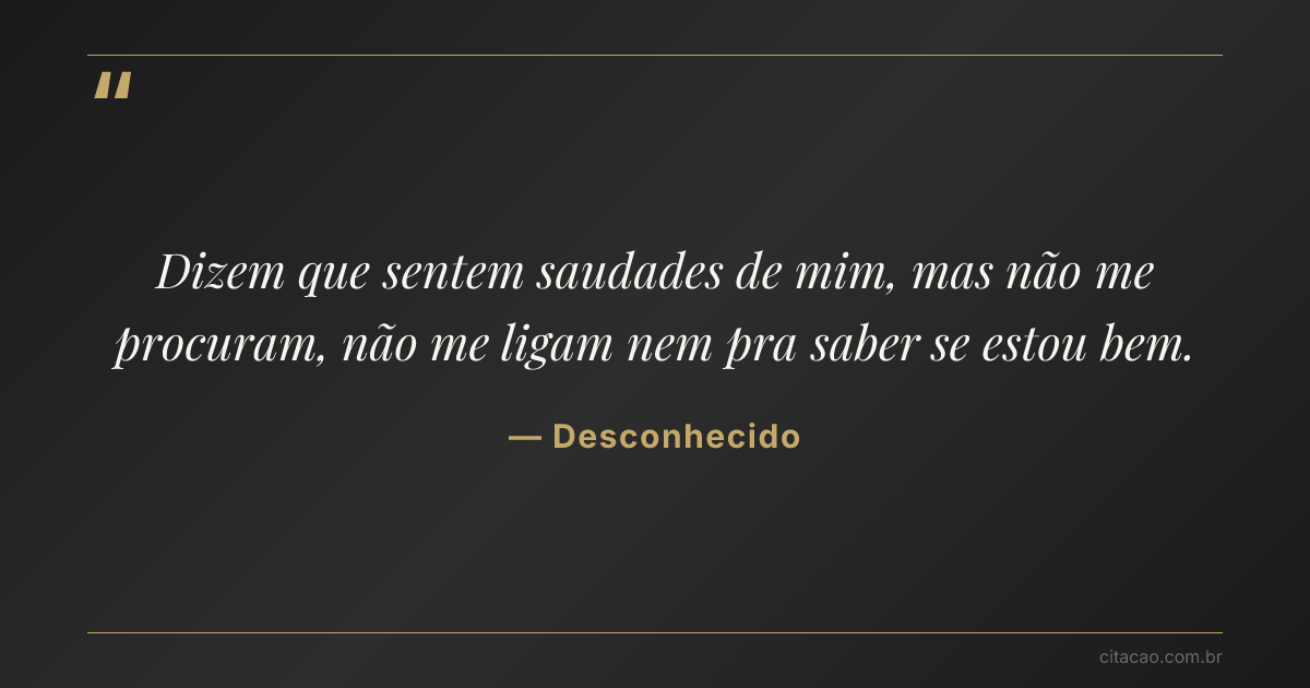 Citação de Desconhecido