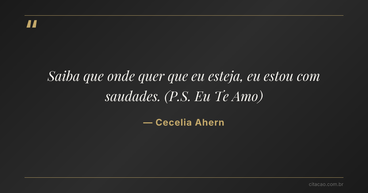 Citação de Cecelia Ahern