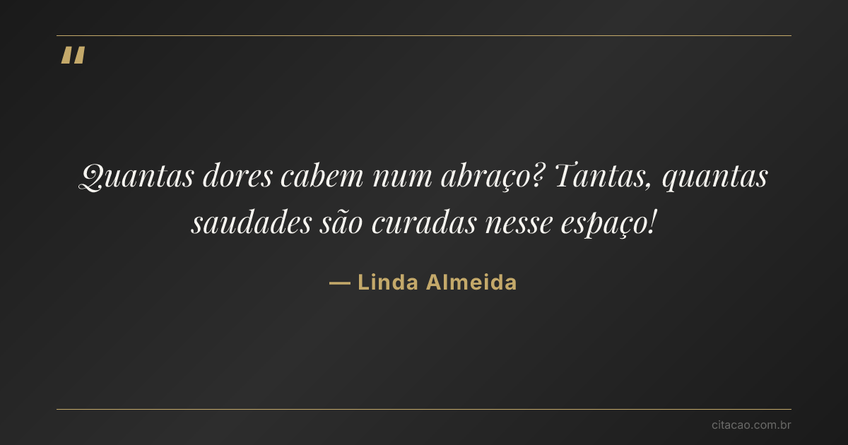 Citação de Linda Almeida