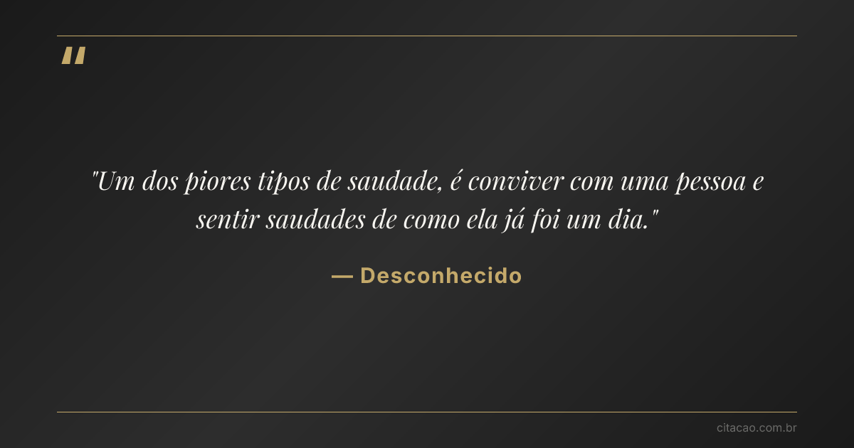 Citação de Desconhecido