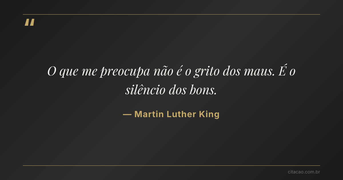 Citação de Martin Luther King