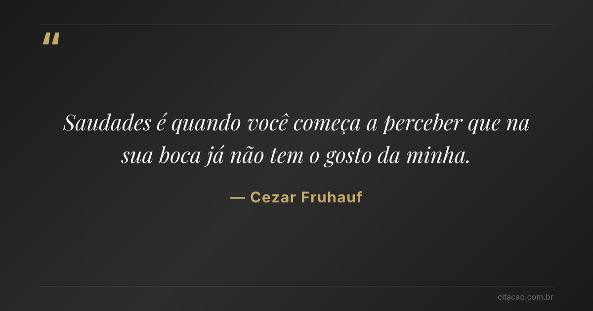 Citação de Cezar Fruhauf