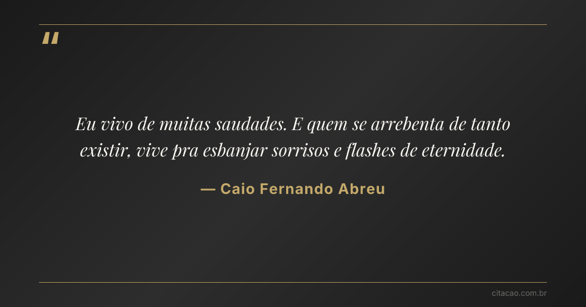 Citação de Caio Fernando Abreu
