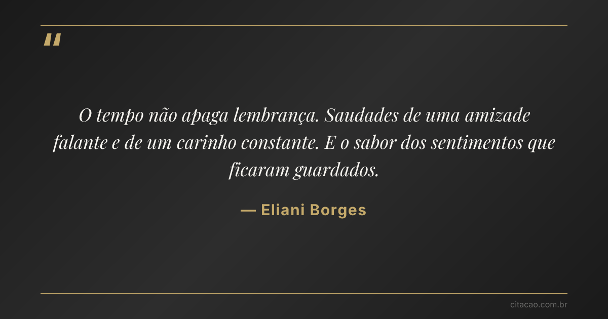 Citação de Eliani Borges