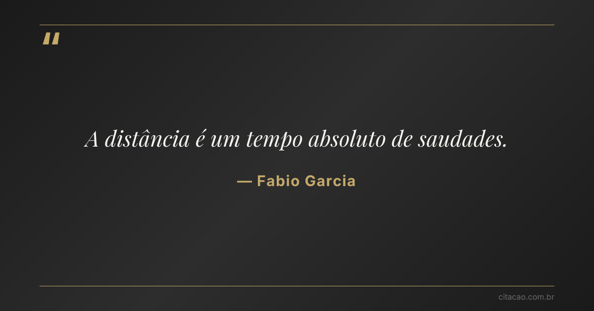 Citação de Fabio Garcia